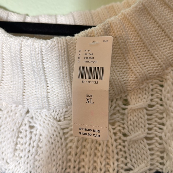 Anthropologie XL Bella Cable-Knit Sweater - Picture 9 of 9